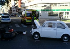 Incidente a Cagliari tra via Tuveri e Largo Gennari