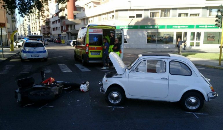 Incidente a Cagliari tra via Tuveri e Largo Gennari