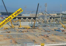 Cagliari: Stadio provvisorio “Sardegna Arena” in progress – VIdeo