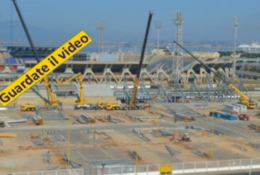 Cagliari: Stadio provvisorio “Sardegna Arena” in progress – VIdeo