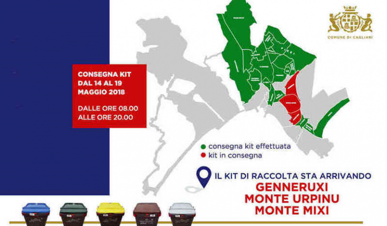 Cagliari, Genneruxi, Monte Urpinu e Monte Mixi: in distribuzione il kit per il porta a porta