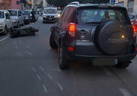 Incidente in via Pascoli a Cagliari