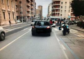 Cagliari, due persone ferite in tamponamento in via Sonnino